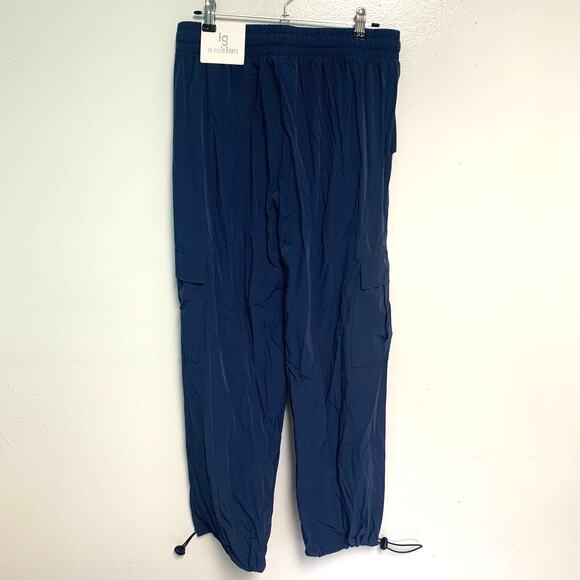 In Good State Women's Nylon Blend Blue Jogger Cargo Sweatpants Size Medium - Picture 3 of 4